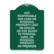 Signmission Not Responsible for Cars or Personal Property Lost or Stolen or for Injury to Persons, GW-1824-23546 A-DES-GW-1824-23546 - alternate 1